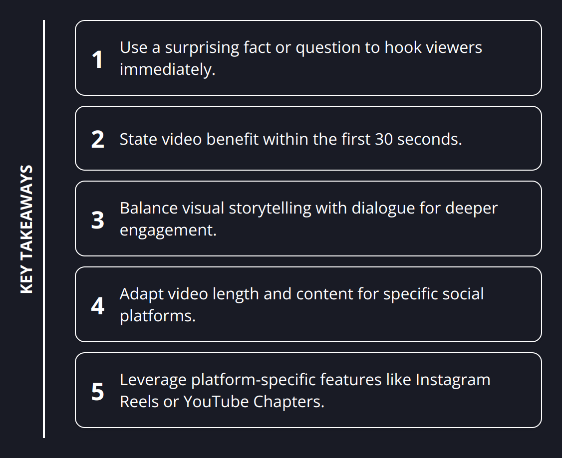 Key Takeaways - Engaging Video Content: Best Practices