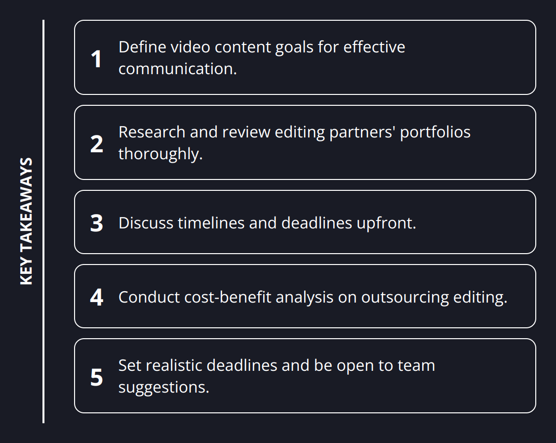 Key Takeaways - Outsource Your Video Editing to CustomEditing.com