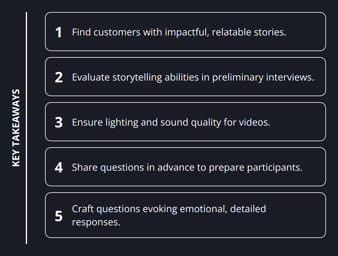Key Takeaways - How to Produce Compelling Video Testimonials