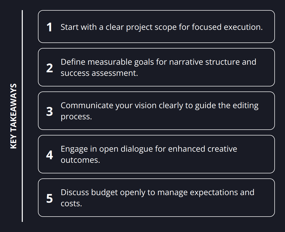 Key Takeaways - What to Expect From a Video Editing Consultation